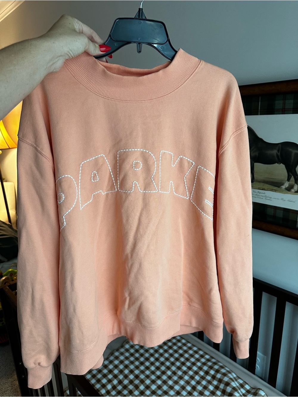 PARKE Peach Crewneck Sweatshirt